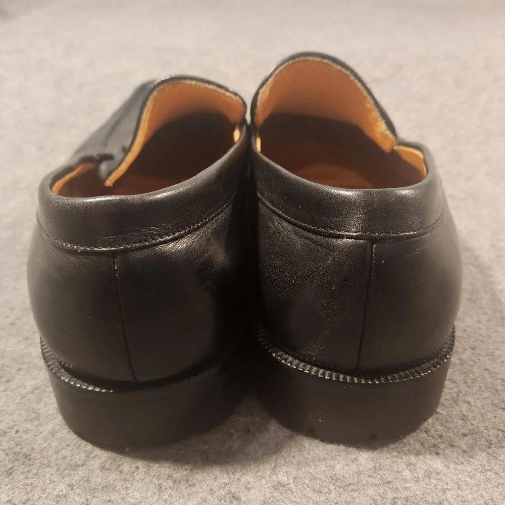 Bruno Magli Shoes Mens Size 11 Leather Blaine Black Slip On Dress Bit Loafers